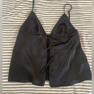 Zara satin bow top